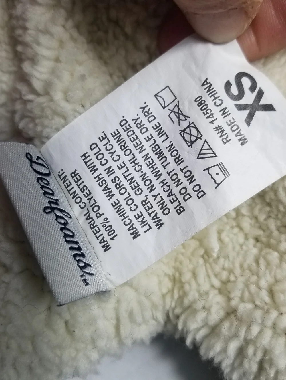 DEARFOAMS DOG COAT SIZE XS